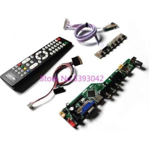 KIT for LP140WH1 (TL)(C1)/(TL)(C2)/(TL)(C3)/(TL)(C5)/(TL)(C6) LVDS USB AV remote LCD 1366*768 40-Pin TV control drive board