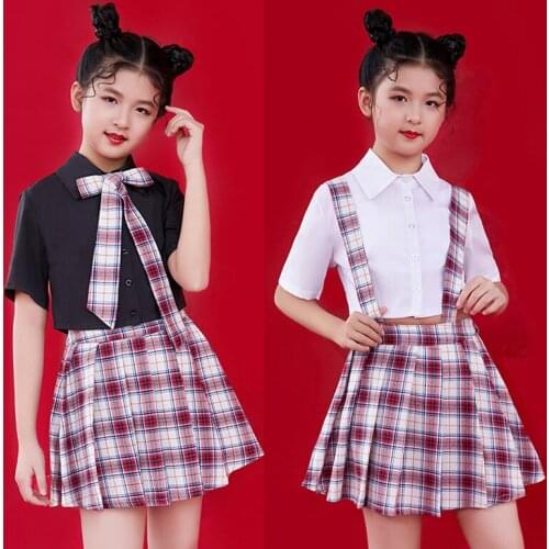 Cheerleader Costume Jazz Dance Wear Concert Outfits Pleated Skirts Stage Clothes Fashion Wears Teenage Girls Clothing DL6980