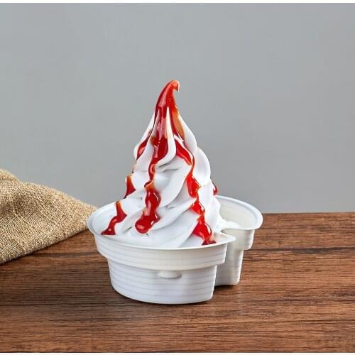 Simulation Liquid nitrogen ice cream sample for window display fake food snack mold liquid nitrogen Magic Smoke ice cream model