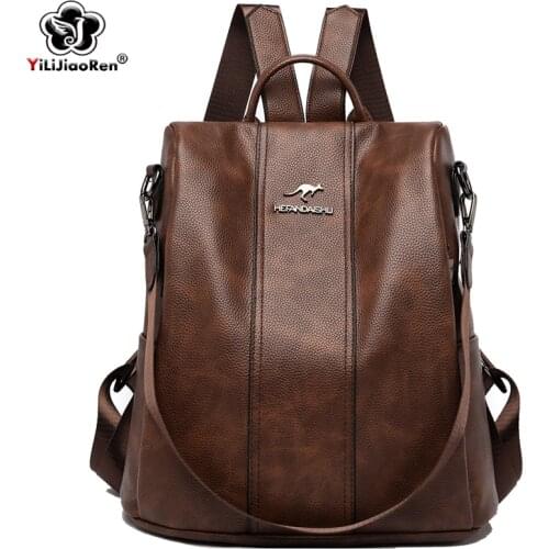Fashion Backpacks for Women Brand Leather Backpack Ladies Shoulder Bag Female Big Travel Bag Large School Bags for Teenage Girls