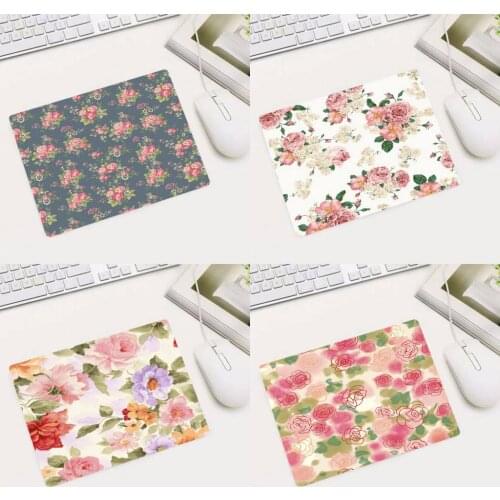MRGBEST Hot Sale Small Size Mouse Pad Non-Skid Rubber Pad 220x180x2mm Vintage Floral Style Computer Mouse Pads
