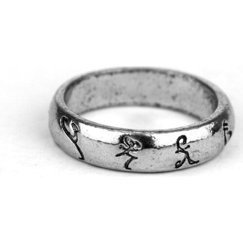 Dongsheng The Mortal Instruments City Of Bones Jace Rune Rings Personality Symbol Vintage Cocktail Ring Men Jewelry Rings-25