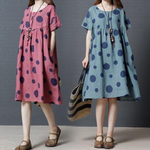 2018 New Brand Summer Maternity Dress Woman Cute Linen Material Dresses Pregnant Woman Large Size Dress MD-00419