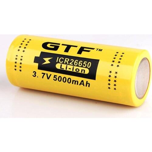 1-10pcs 26650 5000mAh Li-ion 3.7v Rechargeable Battery 26650 3.6V Power batteries For LED Flashlight Torch Li-ion Battery