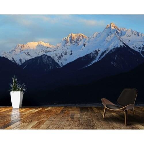 Papel de parede snow Mountain, natural scenery of Tibet 3d wallpaper,living room tv wall bedroom wall papers home decor mural