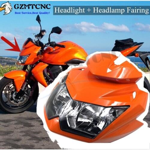 Motorcycle Front Head Light + Headlight Cover Fairing Cowl Nose for Kawasaki Z750 Z-750 Z 750 2007 2008 2009 2010 2011 2012