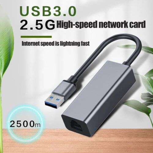 Wired 2500M USB C 2.5G External Network Card Type-C To RJ45 Converter Ethernet Lan Adapter USB For Windows 7/8/10 / XP MacBook