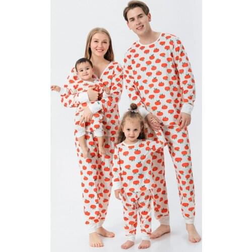 Halloween Family Outfit Mum Daughter Dad Son Sleepwear Adults Kids Nightwear Couple Clothes Family PJS Baby Romper Dog Clothes