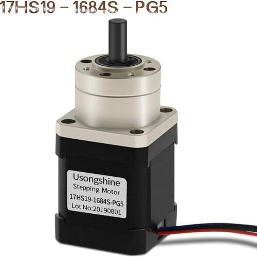 Nema 17 Stepper Motor 17HS19-1684S-PG5 Gear Ratio 5:1 Planetary Gearbox 42 Motor Extruder 1.68A L=48mm Nema17 Stepping Motor