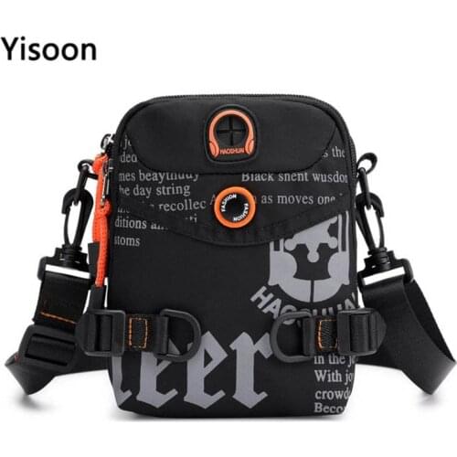 High Quality Mens Nylon Small Shoulder Bag Casual Travel Motorcycle Riding Knapsack Crossbody Bags Male Brand Messenger Bags
