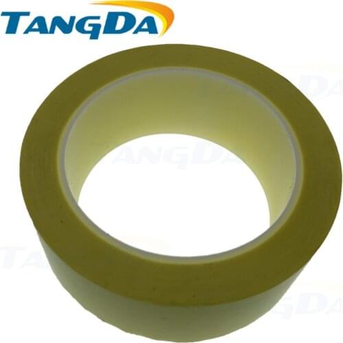 Tangda 38mm*70M 70meter Yellow PET High Temperature Withstand Insulate Anti-Flame Adhesive Mylar Tape Transformer Coil Wrap A