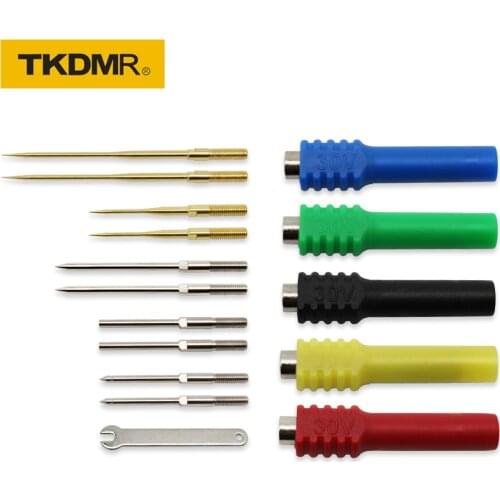 TKDMR 16PCS Automotive Diagnostic Test Accessories Oscilloscope Probe Pins Set Oscilloscope Accessory Acupuncture Repair Tool