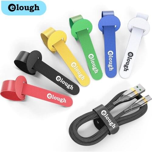 Elough USB Cable Winder Organizer Phone Cord Management Mouse Computer Earphone Wire Winder Ties Winding Hook Loop Fixed Cable