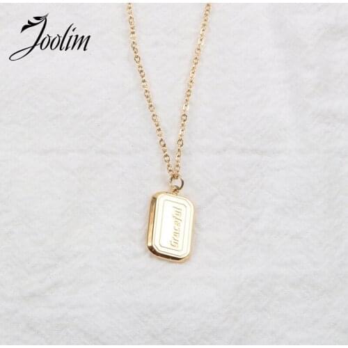 Joolim Jewelry PVD Gold Finish Graceful Chocolate Pendant Couple Necklace Stylish Stainless Steel Necklace