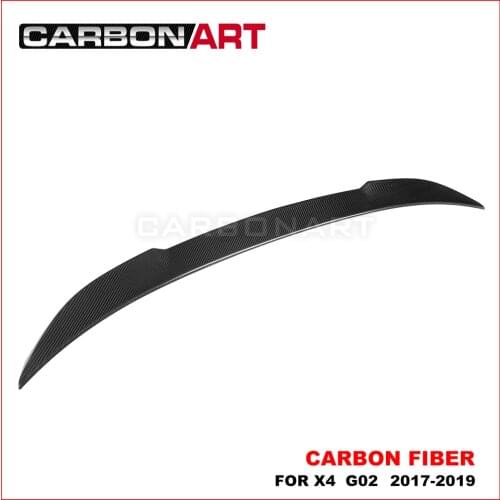 CS Style Carbon Fiber Rear trunk Spoiler Real carbon fiber rear wing for bm w X4 G02 Carbon Rear Trunk Spoilers Wings 2018-2019