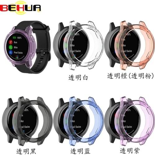 TPU Protector Cover Case Protective Shell For Garmin vivoactive 4 Active Smart Watch Protector Clear Cases Lightweight Durable