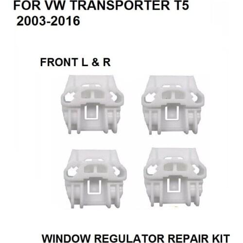 X4 CLIPS FOR VW TRANSPORTER T5 / Multivan 2003-2016 WINDOW REGULATOR REPAIR KIT FRONT LEFT and RIGHT 7H0 837 753 B,7H0 837 754 B