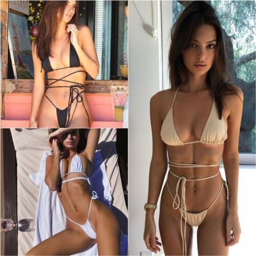 2021 Ladies Split Swimsuit Simple Bandage Sexy Swimsuit Mini Bikini Fashionable Beach Bathing Suits