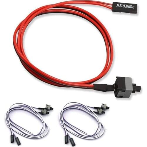 5PCS PC Computer Motherboard Switch Power Cord Host Switch Computer Switch Cord Restart Cord Case Boot Cord Power Cord