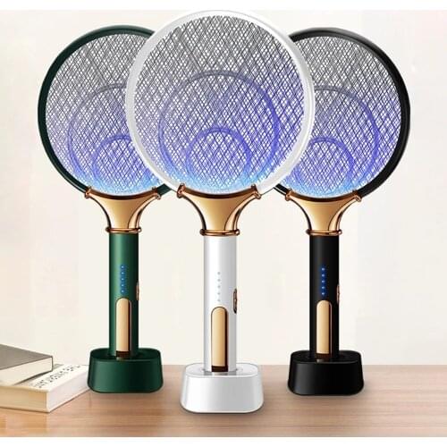 1200mAh Electric Mosquito Swatter LED Rechargeable Anti Fly Bug Zapper Killer Trap Insect Racket Pest Control Product