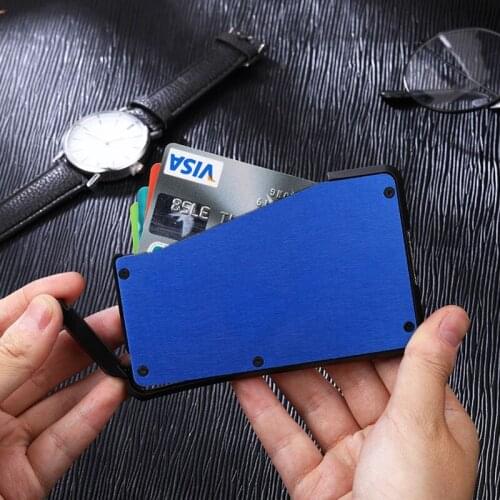 2020 Hot Sliding Fan Carbon Fiber Wallet Cash Card Holder Business Wallet Credit Card Protector Case Pocket Purse Fireproof