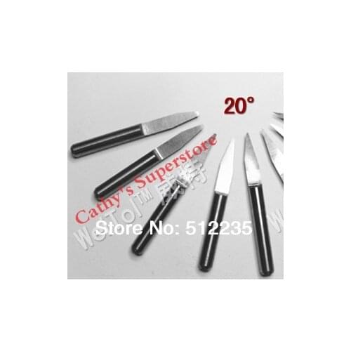 Tungsten steel imports 4MM Shank, Flat Bottom CNC Router Tools, Cutting Bits,Carving Tools,V Shape Engraving Bit