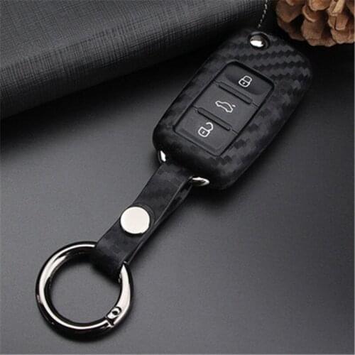 Carbon Car Key Cover Case Shell Fob For VW Golf Bora Jetta POLO Passat Skoda Superb Octavia Fabia SEAT Ibiza Leon,car Styling