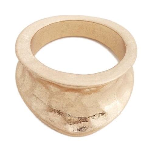 2021 Ins Gold Hammered Metal Irregular Minimalism Knuckle Finger Piercing Rings Trendy Korean Fashion Women Party Jewelry