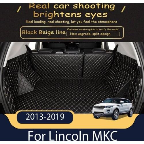The Trunk Cargo Leather Liner Car Boot Liner Cargo Compartment Floor Carpet Mud Kick For Lincoln MKC 2013-2019