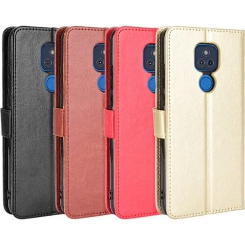 Leather Phone Protective Case Magnetic Flip Phone Cover Lanyard Holder for Moto rola G Play 2021 Phone Protector Shell