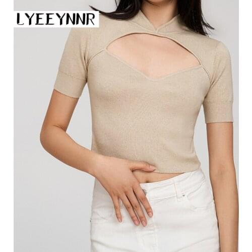 Женские летние футболки LYEEYNNR China At AliExpress