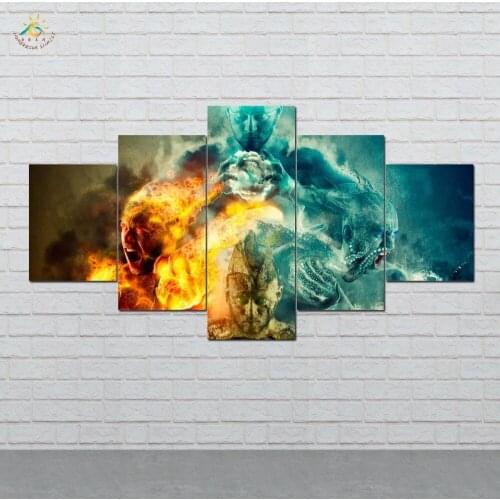 Lightning Flashes Thunder Rumbles Men Wall Art Canvas Painting Posters and Prints Decorative Picture Decoration Home 5 Pieces