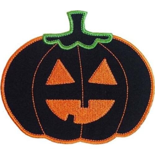 Patches for Clothes Embroidery Pumpkin Made by Flat Border with Iron On Back Accept Small Order and the MOQ50pcs free shipping