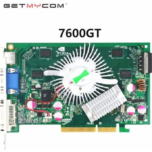 Getmycom Original new 7600GT 512MB DDR2 AGP solt 8X 4X VGA DVI Video Card game graphics card