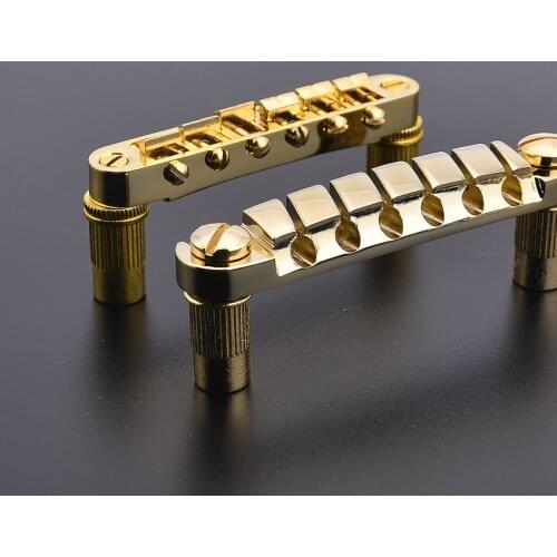 1 Set Original Genuine IBZ Quik Change III Tune-O-Matic Electric Guitar Bridge And Tailpiece ( Gold )