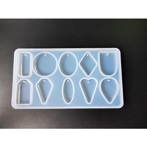 QIAO QIAO Silicone Mold DIY Jewelry Making Necklace Pendant Molds Handmade Crafts Geometric Shape Professional Epoxy Resin Gifts