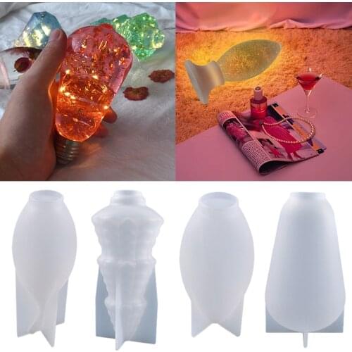 1PC Silicone Resin Molds Light Bulb Led Chip Base Silicone Molds Led Bulb Decoration DIY Hand Craft Home Decoration