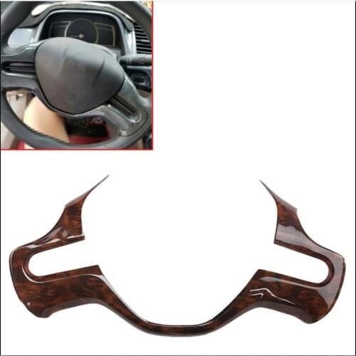 FOR HONDA Civic 8th 2006-2011 Wood grain inner Steering wheel strip cover trim