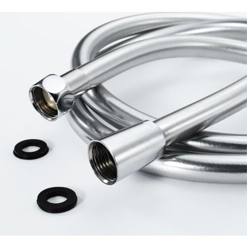 PVC High Pressure Silver PVC Smooth Shower Hose For Bath Handheld Shower Head Flexible Shower Hose