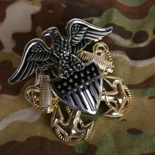 WWII US Navy Officer Hat Badge Pin US Navy Cap Badge Insignia Outdoors Military armyshop2008