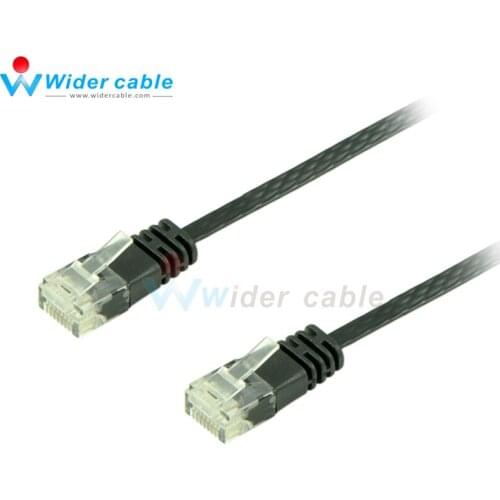 10pieces Premium 2ft Short Network Cable High Speed Black Slim CAT6 Ethernet Lan Cable