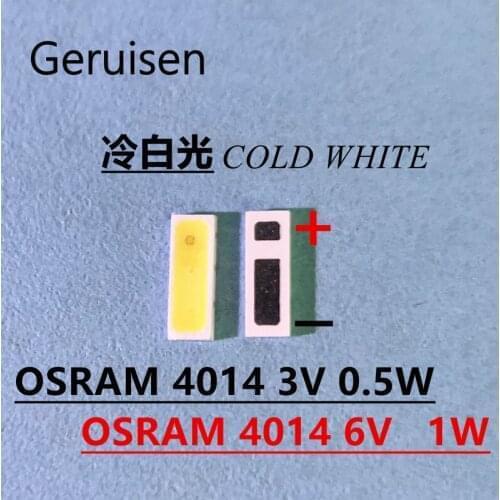 100PCS 4020 4014 LED Backlight Middle Power LED 0.5W 3V 4014 6V 1W Cool white LCD Backlight for TV TV Application