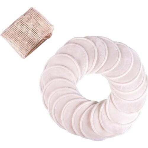 20 Pack Reusable Makeup Remover Pads Face Cleansing Wipes and Organic Pad for All Skin Types Cotton Rounds