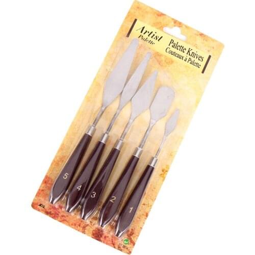 5PCS/SET soft metal oil painting paint knife special gouache paint scraper for artists' pigment extraction and color mixing