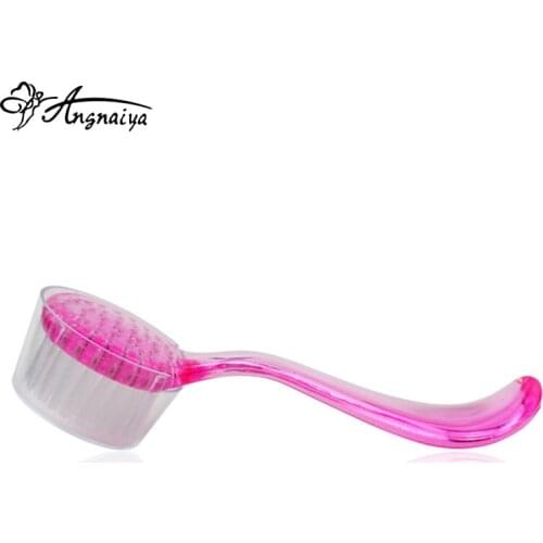 ANGNYA 2PCS Professional Nail Art Cleaning Brush Manicure Polish Gel Accessory Plastic Handle With Cap Clean Dust Brushes S037