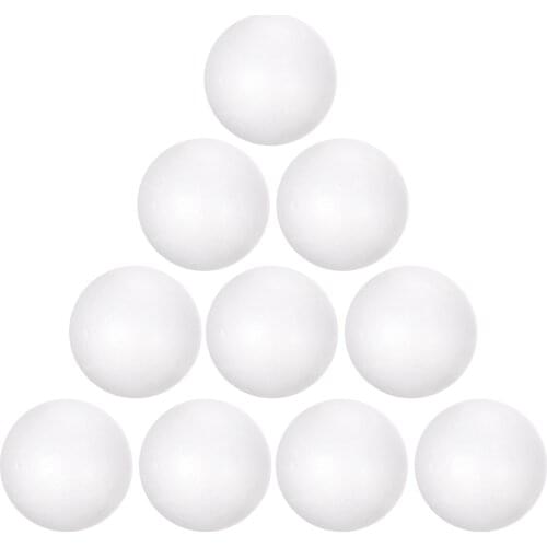 Uxcell 12Pcs 2.76" White Foam Balls Polystyrene Solid for Art and Decorations