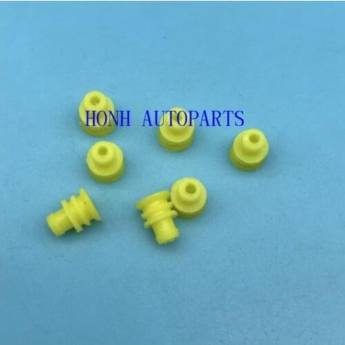 Free shipping 1000 pcs/lots yellow rubber seal For 8 pin waterproof sealed connector 3A0973834 3A0 973 834 suit for 0.5mm wire