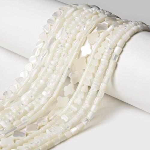 Sea Shell Beads Natural White Freshwater Pearls Charm DIY Making Jewelry Irregular Shape Mother Of Pearls Strand Bead For Earing
