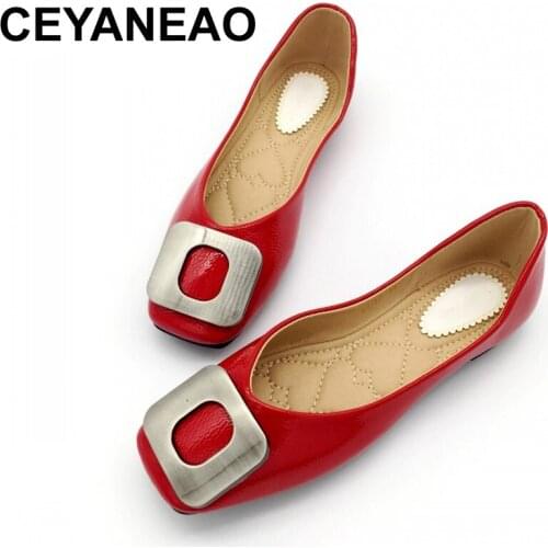 CEYANEAO2018 Fashion Shoes Women Spring Autumn Ballet Flats Slip-On Woman Single Shoes Ladies Soft Work Females Footwear E773