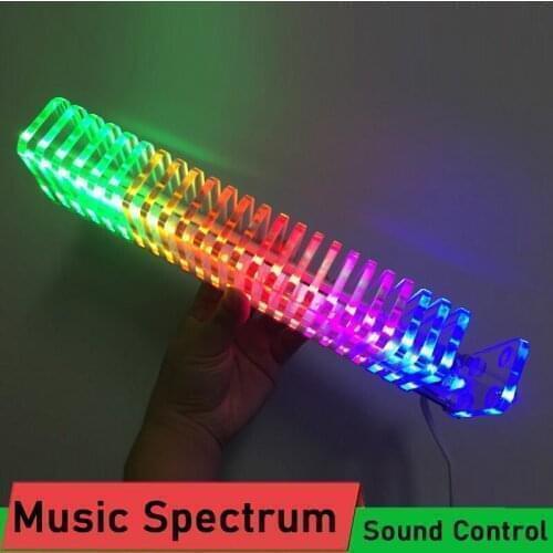 Sound Control Music Spectrum Level Indicator VU Meter LED rhythm Analyzer Display Fantasy Crystal POWER Amplifier Home Theater